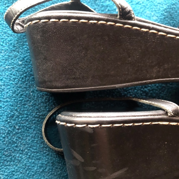 comfortable la canadienne leather wedges - Picture 6 of 8